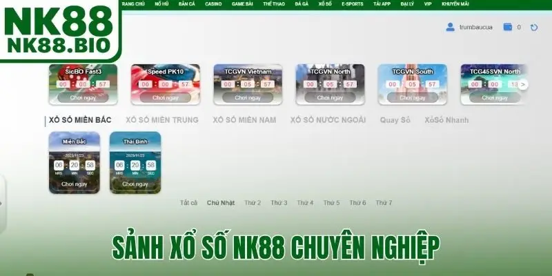 Sảnh xổ số NK88 chuyên nghiệp, lan tỏa niềm đam mê số học